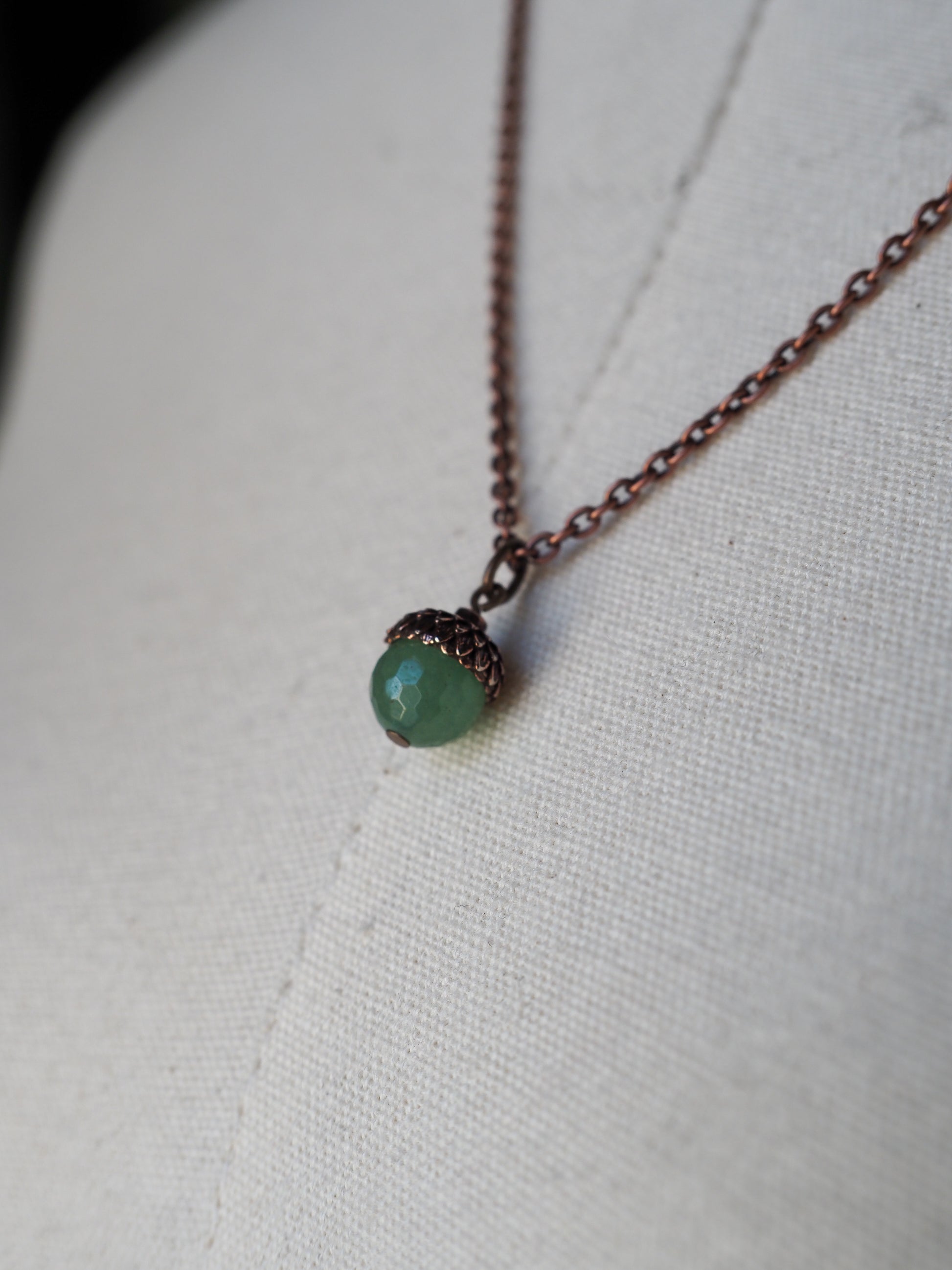 copper and amazonite pendant necklace